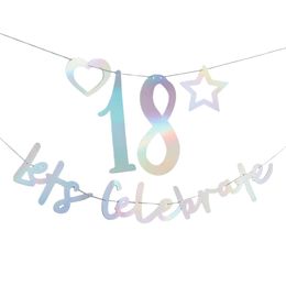 Girlang Let's Celebrate Personlig Färgskimrande