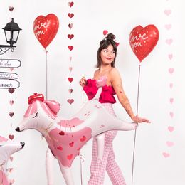 Bildspel - Girlang med Hjärtan Rosa