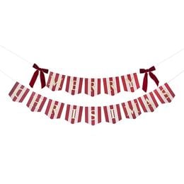 Girlang Merry Christmas Röd/Rosa