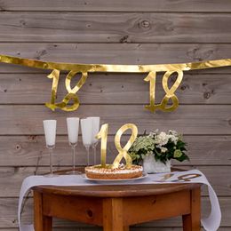 Girlang Siffra Guld Metallic