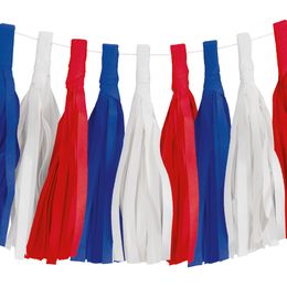 Lysbildefremvisning - Guirlande Tassels Rød/Hvid/Blå