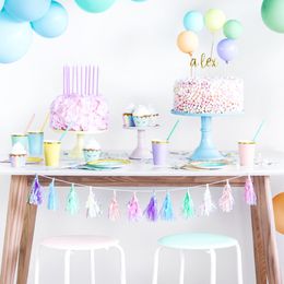 Bildspel - Girlang Tofsar Pastell