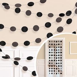 Girlandere Sirkler Svart Glitter