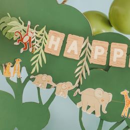 Bildspel - Girlanger Happy Birthday Safari Party
