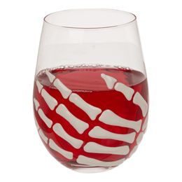 Glas med Skeletthånd