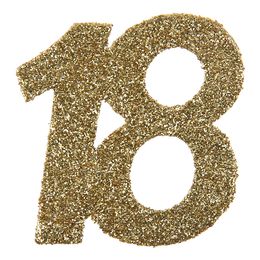 Glasdekoration 18 Guld/Glitter