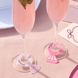 Bildspel - Glasmarkörer Ringar Rosa