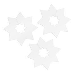 Glasmarkører Stjerner Hvide