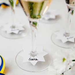 Lysbildefremvisning - Glasmarkører Stjerner Hvide