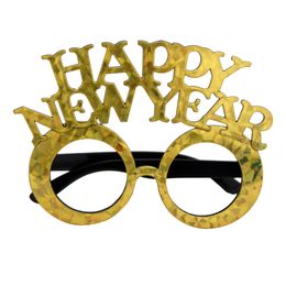 Briller Happy New Year Guld