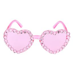 Diaesitys - Vaaleanpunaiset Sydänlasit Timanteilla