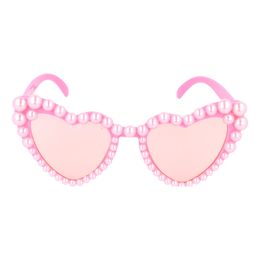 Diaesitys - Vaaleanpunaiset Sydänlasit Helmisomisteilla