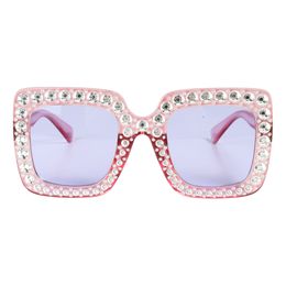 Lysbildefremvisning - Briller Rosa med Strass