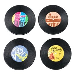 Bildspel - Glasunderlägg Vinylskivor