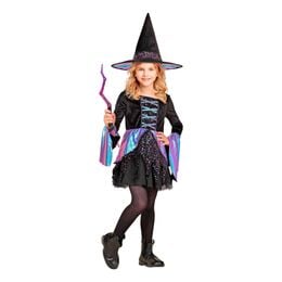 Bildspel - Glittrig Häxa Barn Maskeraddräkt