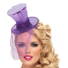 Glittrig Minihatt Lila