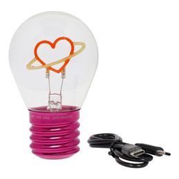 Bildspel - Glödlampsformad Bordslampa Planet Heart