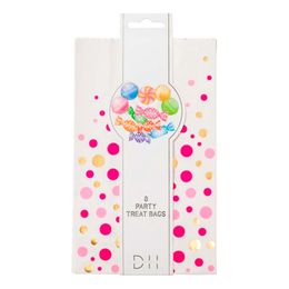 Godteriposer Rosa/Gull Prikker