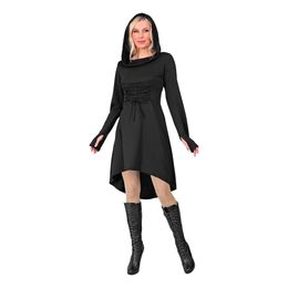 Gotisk Kjole med Hætte Sort Kostume