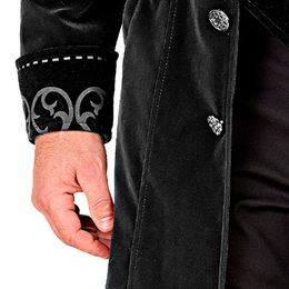 Lysbildefremvisning - Gotisk Svart Kåpe i Fløyel Herre