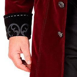 Lysbildefremvisning - Gotisk vinrød fløyelskappe herre