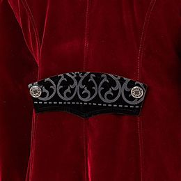 Lysbildefremvisning - Gotisk vinrød fløyelskappe herre