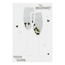 Gratulationskort Bröllop Glas