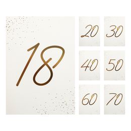 Onnittelukortti Kulta Numero kirjekuorella