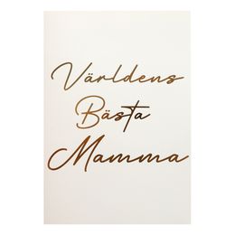 Gratulationskort Guld V.B Mamma med Kuvert
