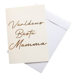 Bildspel - Gratulationskort Guld V.B Mamma med Kuvert