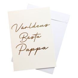 Bildspel - Gratulationskort Guld V.B Pappa med Kuvert