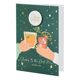 Gratulationskort med Pin Team Groom