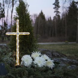 Lysbildefremvisning - Gravkors LED