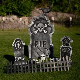 Bildspel - Gravstenar Dekorationskit med Dödskallar