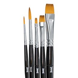 Grimas Ansiktsmaling Penselsett Rundt/Flat