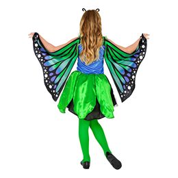 Lysbildefremvisning - Grønn/blå Sommerfugldrakt Barn