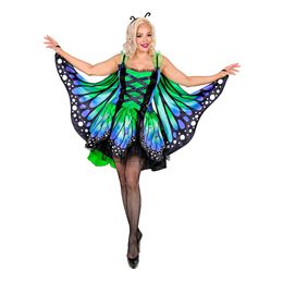 Grøn/Blå Sommerfugl Kostume