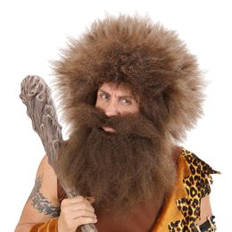 Grottmänniska Mustasch & Skägg Brun