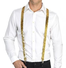 Hängslen med Paljetter Guld