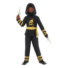 Guld Ninja Barn Maskeraddräkt