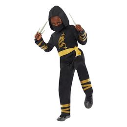 Bildspel - Guld Ninja Barn Maskeraddräkt