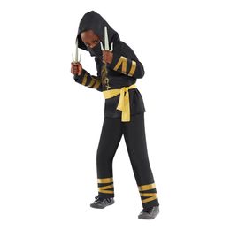 Bildspel - Guld Ninja Barn Maskeraddräkt