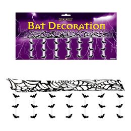 Halloweendekoration Spindelnät med Fladdermöss