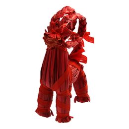 Halmbukk Svart/Natur/Rød