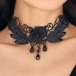 Halsband Choker med Ros