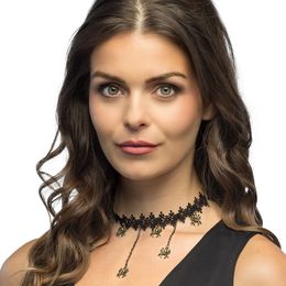 Halsband Choker med Spindlar