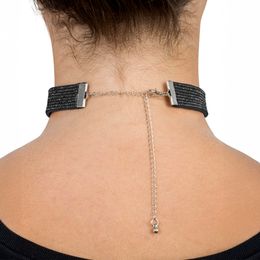 Bildspel - Halsband Choker med Strass Svart