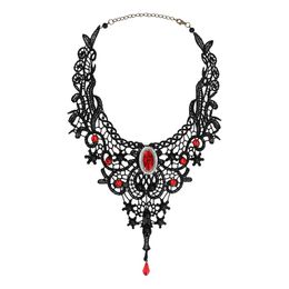 Bildspel - Halsband Choker Svart med Spets