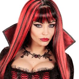 Lysbildefremvisning - Halskjede Svart med Edderkopper