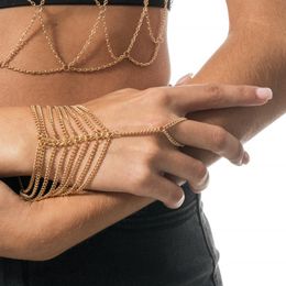 Bildspel - Handkedja Armband Guld